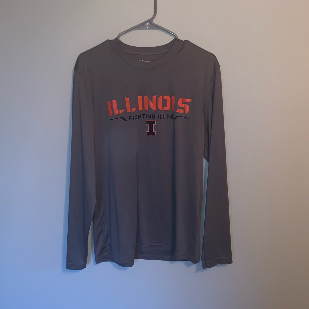 grey champion long sleeve Illinois tee